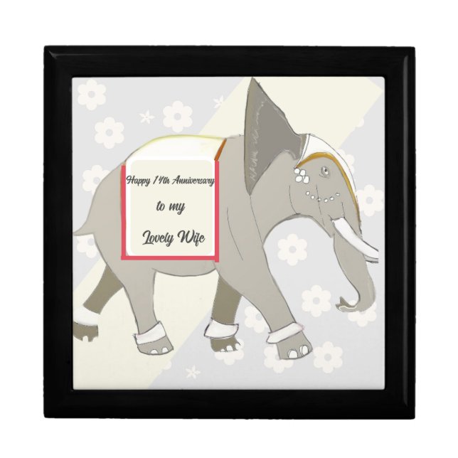 14th Wedding Anniversary, Ivory Anniversary Gift Box (Front)