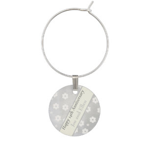 14th Wedding Anniversary, Ivory Anniversary Wine Charm