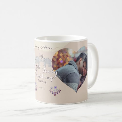 14th Wedding Anniversary Ivory  Coffee Mug