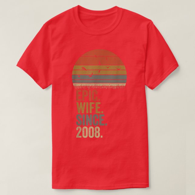 14th Wedding Anniversary Women s, Epic Wife Since  T-Shirt (Design Front)