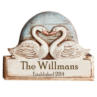 14x10 Personalized Home Plaque with Name and Date