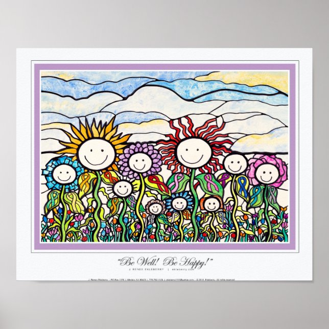 14x11"Be Well..." Ekleberry All-color ribbon art Poster (Front)