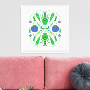 14x14 Guardian of the Blueberries Canvas Giclée Print