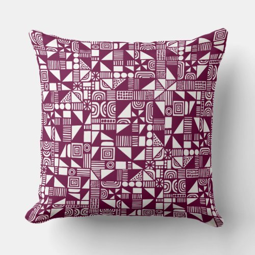 150215v2 _ Deep Crimson Throw Pillow