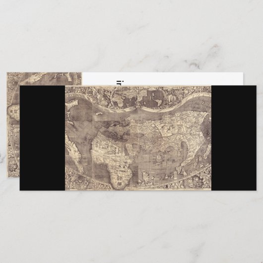 1507 Martin Waldseemuller World Map (Front/Back)