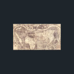 1507 Martin Waldseemuller World Map Canvas Print<br><div class="desc">Universalis Cosmographia: Sometimes referred to as "The Birth Certificate of America" or "The Map that Named America", the Waldseemüller Map, Universalis Cosmographia, was the first to affix the name America to the New World, and Waldseemüller and his partner Matthias Ringmann are credited with naming the continents (or at that point,...</div>