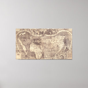 1507 Martin Waldseemuller World Map Canvas Print