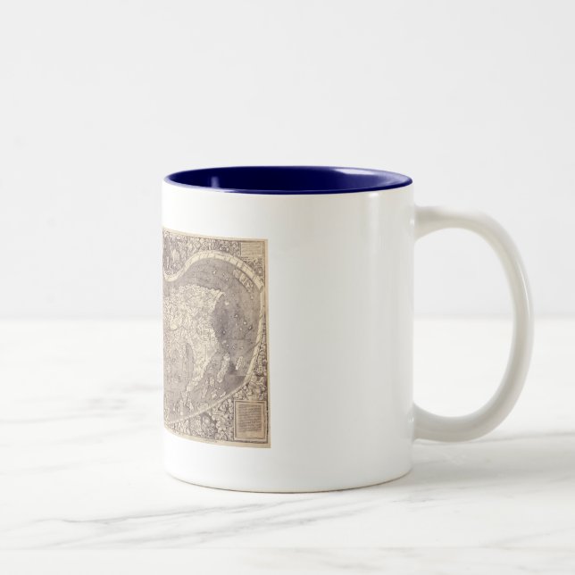 1507 Martin Waldseemuller World Map Two-Tone Coffee Mug (Right)