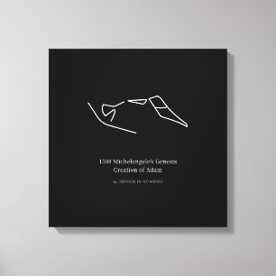 1508 Michelangelo's Creation of Adam Minimalist Canvas Print