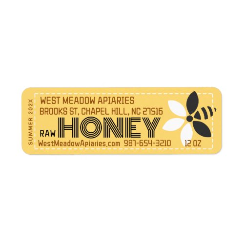 150 Economical Commercial_Style Honey Labels w Bee