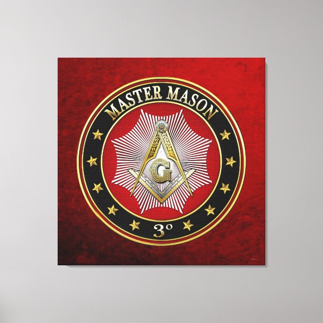 [150] Master Mason - 3rd Degree Square & Compasses Canvas Print (Front)