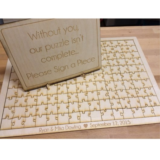 150 pc Unique Wedding Guestbook Puzzle  (3/4)