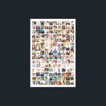 150 Photo Collage Personalized Picture Grid Canvas Print<br><div class="desc">Turn your favorite photos into a stunning piece of wall art. This custom photo collage poster is the perfect way to tell your story, capturing a lifetime of memories in one beautiful display. With 100% personalization, you can easily upload your own photos and customize the text, fonts, and colors to...</div>