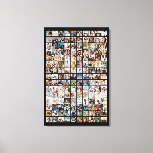 150 Photo Grid Customized Picture Collage Canvas Print (Front)
