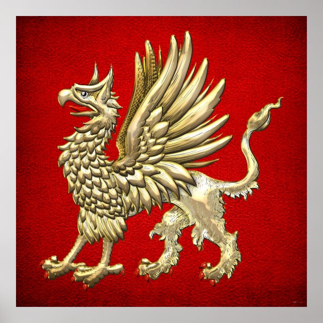 [150] Sacred Golden Griffin Poster (Front)