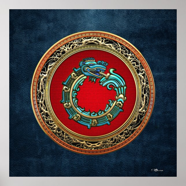 [150] Serpent God Quetzalcoatl [Jade] Poster (Front)