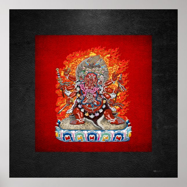 [150] Tibetan Thangka  - Wrathful Deity Hayagriva Poster (Front)