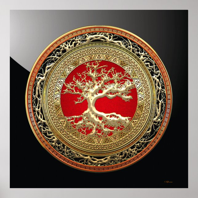 [150] Treasure Trove: Celtic Tree of Life [Gold] Poster (Front)