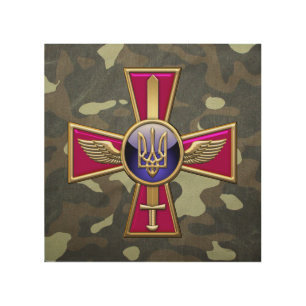 [150] Ukrainian Air Force Emblem Wood Wall Art