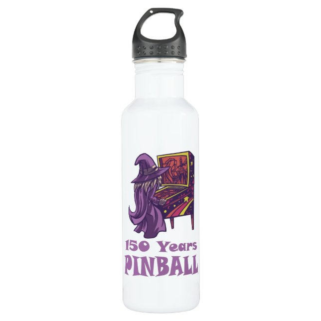 150 Years Pinball Wizard Arcade Birthday Stainless Steel Water Bottle (Front)