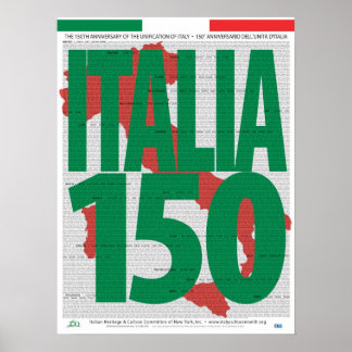 150th Anniversary Unification of Italy Poster