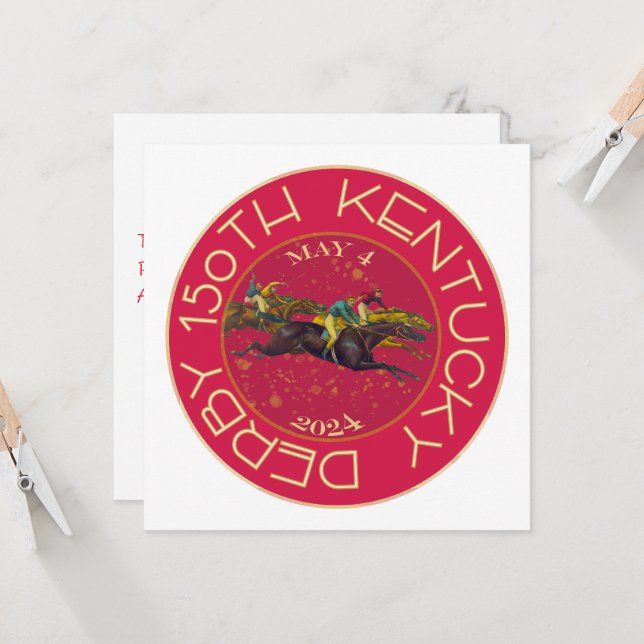 150th Kentucky Derby Invitations (Front/Back In Situ)