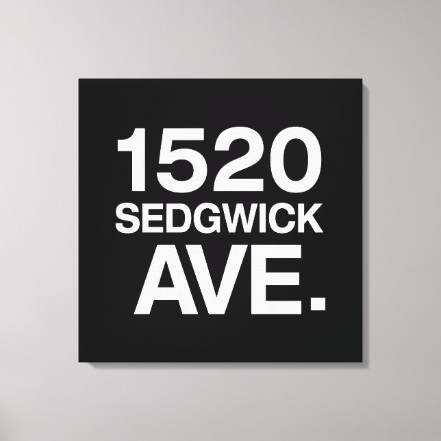 1520 SEDGWICK AVE. CANVAS PRINT (Front)