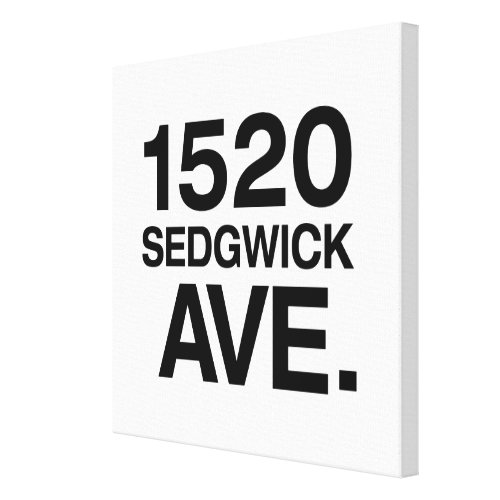 1520 SEDGWICK AVE CANVAS PRINT