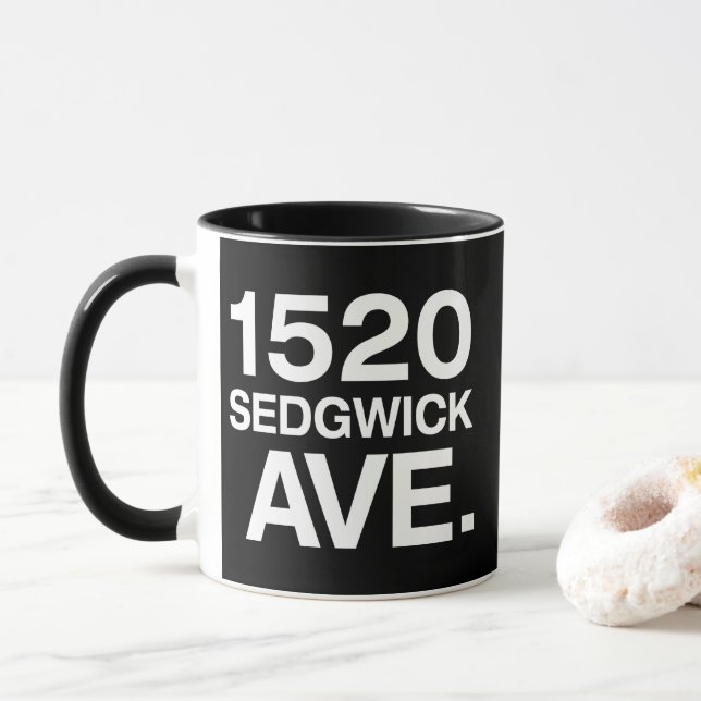 1520 SEDGWICK AVE. MUG (With Donut)