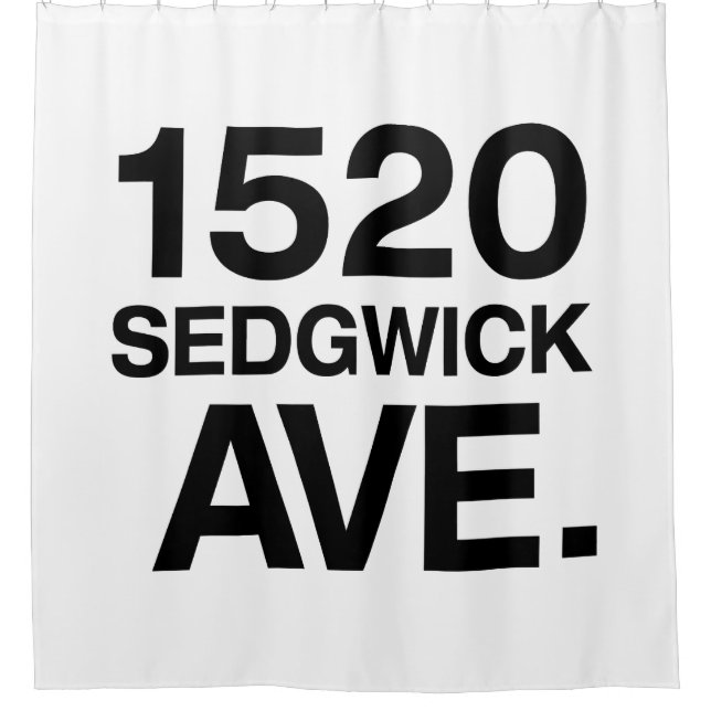 1520 SEDGWICK AVE. SHOWER CURTAIN (Front)
