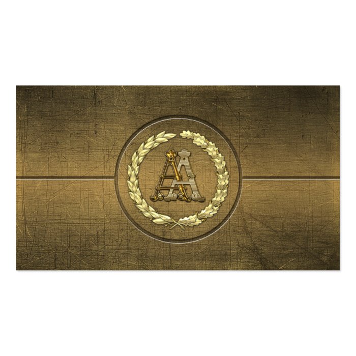 [154] AA Monogram [Gold] Business Card Template