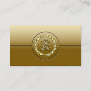 [154] AB & BA Monogram [Gold] Business Card