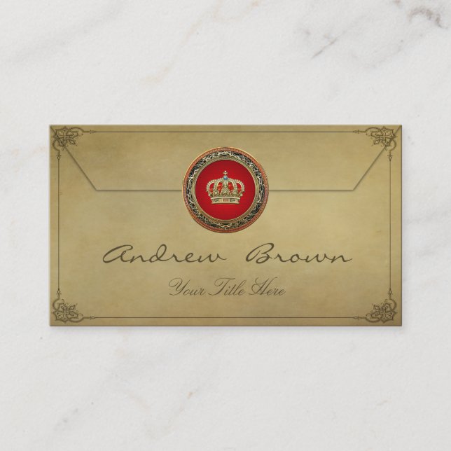 [154] Belgium: Prince-Princess King-Queen Crown Business Card (Front)