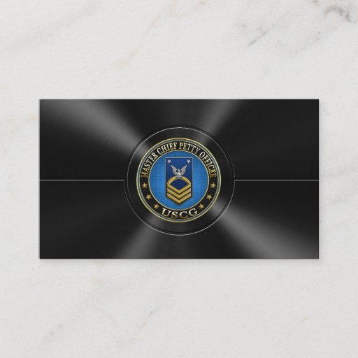 Customizable [154] CG: Master Chief Petty Officer (MCPO) Business Card
