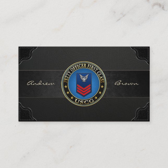 [154] CG: Petty Officer First Class (PO1) Business Card (Front)