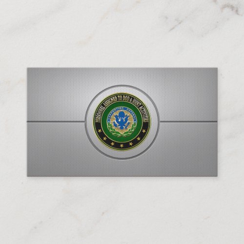 154 DOD  Joint Activities DUI Special Edition Business Card