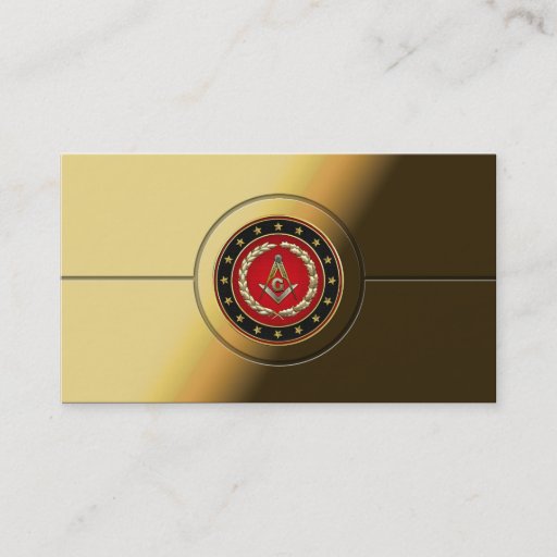 Customizable [154] Masonic Square and Compasses [3rd Degree] Business Card