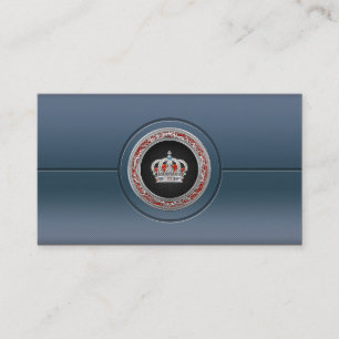 [154] Prince-Princess King-Queen Crown [Silver] Business Card