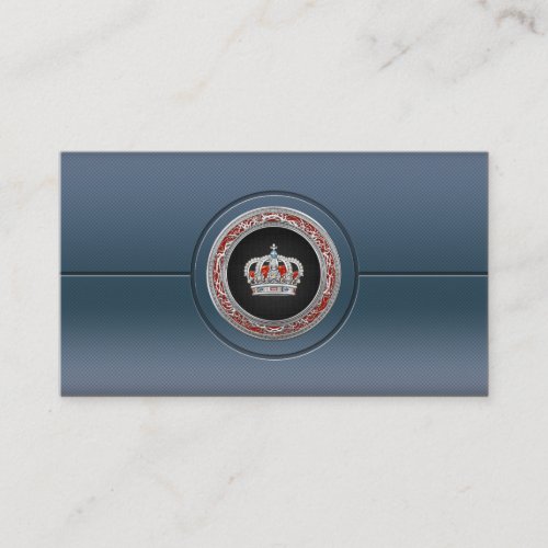 154 Prince_Princess King_Queen Crown Silver Business Card