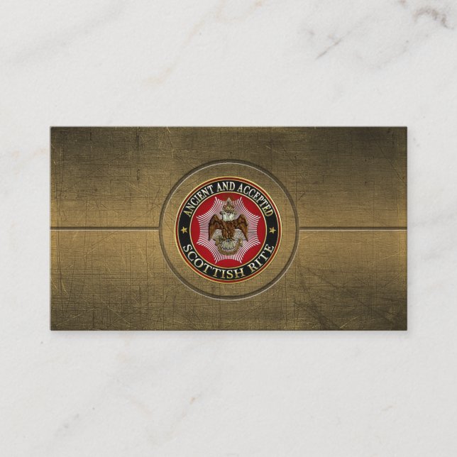 [154] Scottish Rite Double-headed Eagle Business Card (Front)