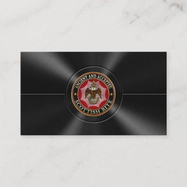 [154] Scottish Rite Double-headed Eagle Business Card (Front)