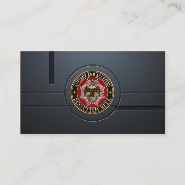 [154] Scottish Rite Double-headed Eagle Business Card (Front)