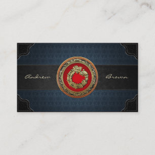[154] Serpent God Quetzalcoatl [Gold] Business Card