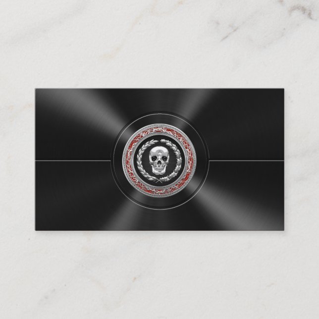 [154] Silver Skull Business Card (Front)