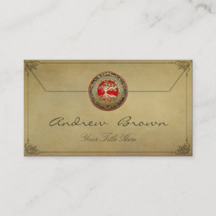 [154] Treasure Trove: Celtic Tree of Life [Gold] Business Card