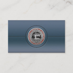 [154] Treasure Trove: Celtic Tree of Life [Silver] Business Card