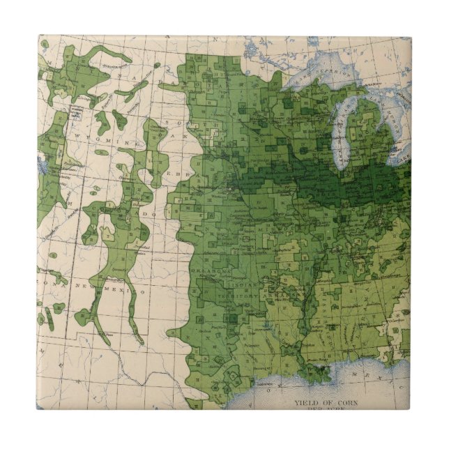 155 Corn/acre Ceramic Tile (Front)