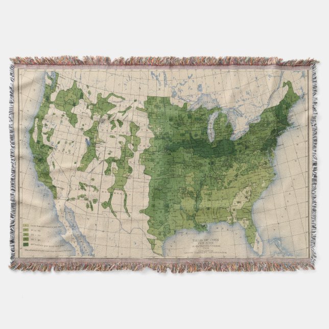 155 Corn/acre Throw Blanket (Front)