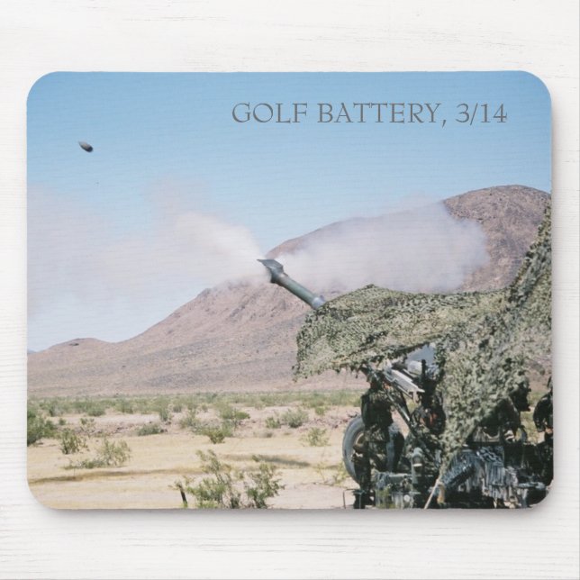 155mm Howitzer, GOLF BATTERY, 3/14 Mouse Pad (Front)