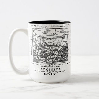 1560 Geneva Bible Red Sea Two-Tone Coffee Mug